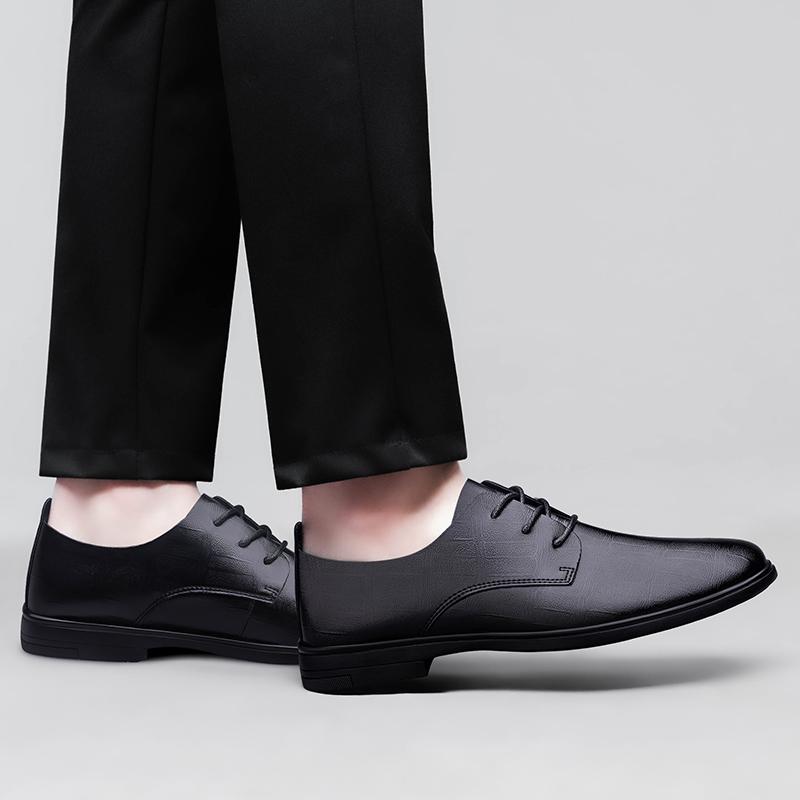 2025 Новые мужские туфли мужские из натуральной кожи оксфорды повседневная шнуровка формальная обувь деловые мужские свадебные туфли