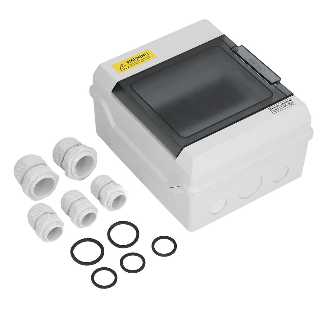 Водонепроницаемая распределительная коробка IP66 6-ходовая DIN-рейка Электронная соединительная коробка с прозрачной крышкой