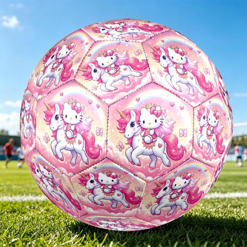 Size 5 Soccer Ball - Outdoor Sport Football with Hello Kitty Pattern, Ideal Gift for Birthdays, Christmas, Father's Day, Graduation