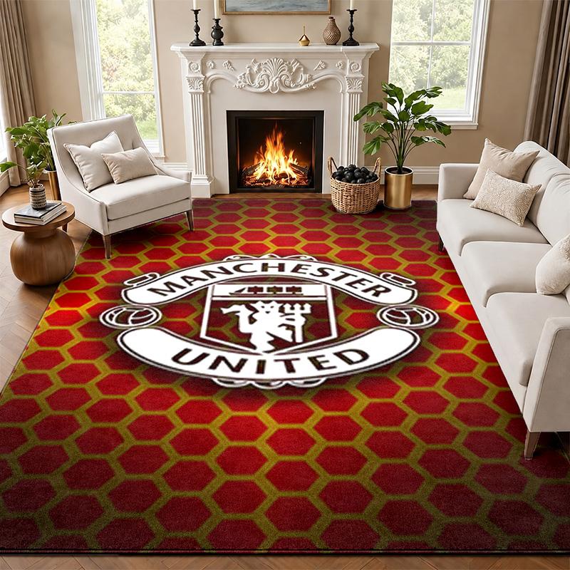 FC Manchester Carpet Door Mat for Living Room or Bedroom Protective Mat Under Chair Office Decoration Christmas Gift Birthday Present