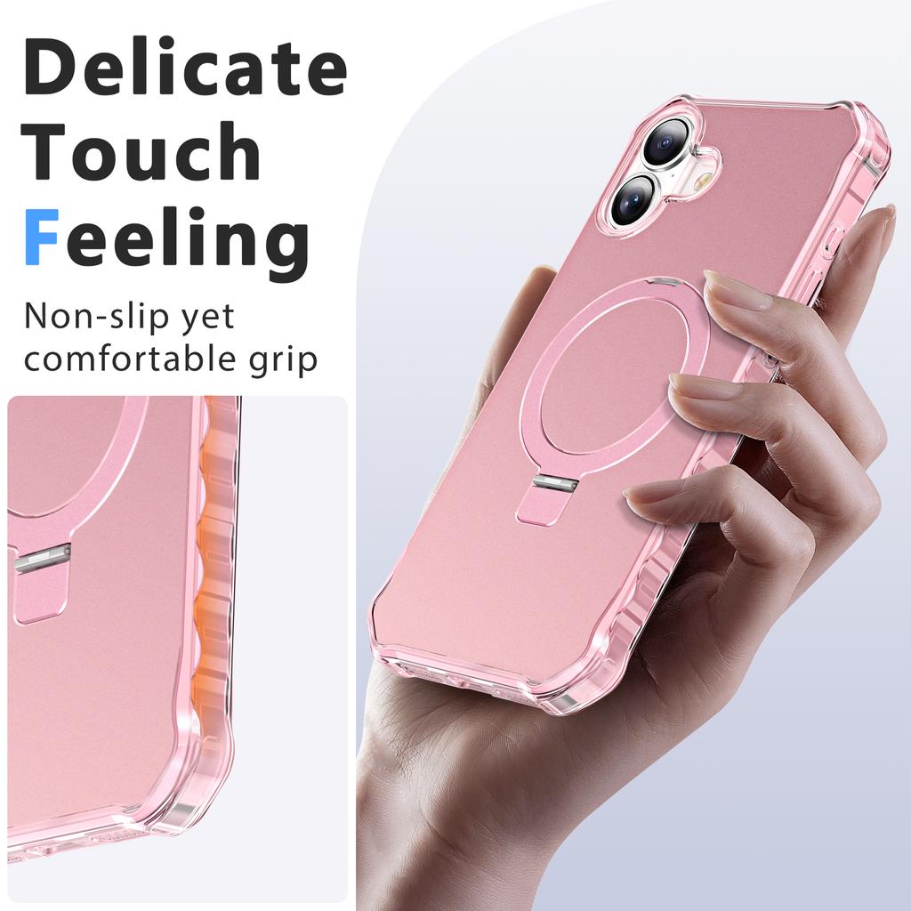 For iPhone 16 Plus Case Small Wavy Edge Compatible with MagSafe Anti-Drop PC+TPU Phone Cover