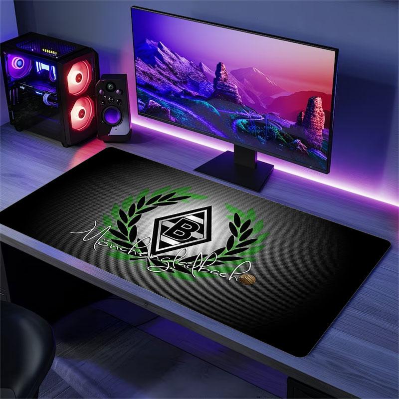 Borussia Monchengladbach Mouse Pad, Large Gaming Desk Mat, Non-slip XXL Mousepad for Laptop & Tablet, Mini PC Playmat with Stitched Edges