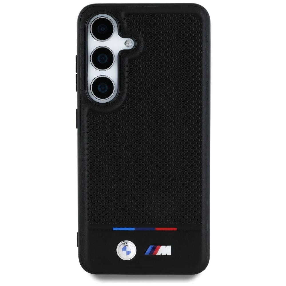 Etui Bmw Leather Tricolor Stripe Magsafe Do Samsung Galaxy S25 Czarny