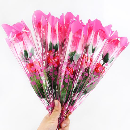 1Pc Glow In Dark LED Light Artificial Rose Flower Girl Romantic Gift Holiday Toy