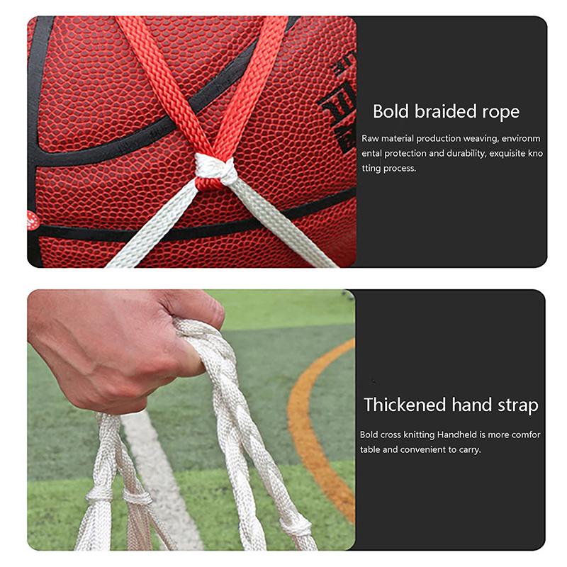 Portable Carry Net Bag Balls Volleyball Durable Standard Nylon Rope Storage Ball Bag Thread Soccer Basketball Hoop Mesh Net