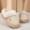 Женские хлопковые туфли с плюшевой подкладкой - Тапочки с мягкой подошвой и стремешком на одну ногу, домашние/уличные тапочки, утепленные, теплые, легкие, удобные туфли