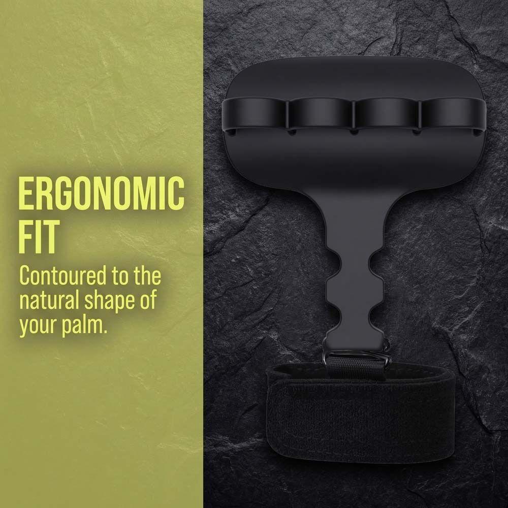 1 pc/ pair Ergonomic Shape Weight Lifting Grips Anti-Slip Grips Barbell Exercises