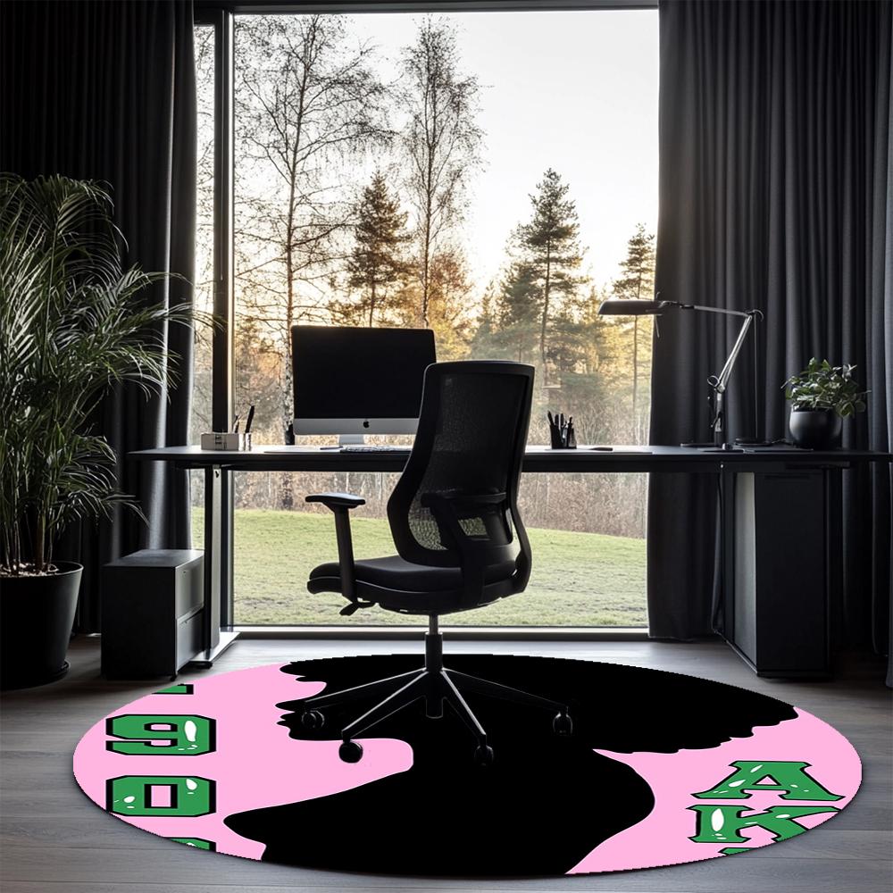 AKA Printed Round Rug Carpet Chair Rug Area Rug Entryway Doormats,for Office Chair Living Room Bedroom Kitchen Room.