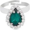 ZAVERI PEARLS Green Dazzling Diamonds Современное колье, серьги и кольца для женщин