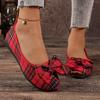 Women's Fashion Large Size Women's Shoes New Round Head Flat Bottom Bow Shallow Mouth One Pedal Casual Single Shoes