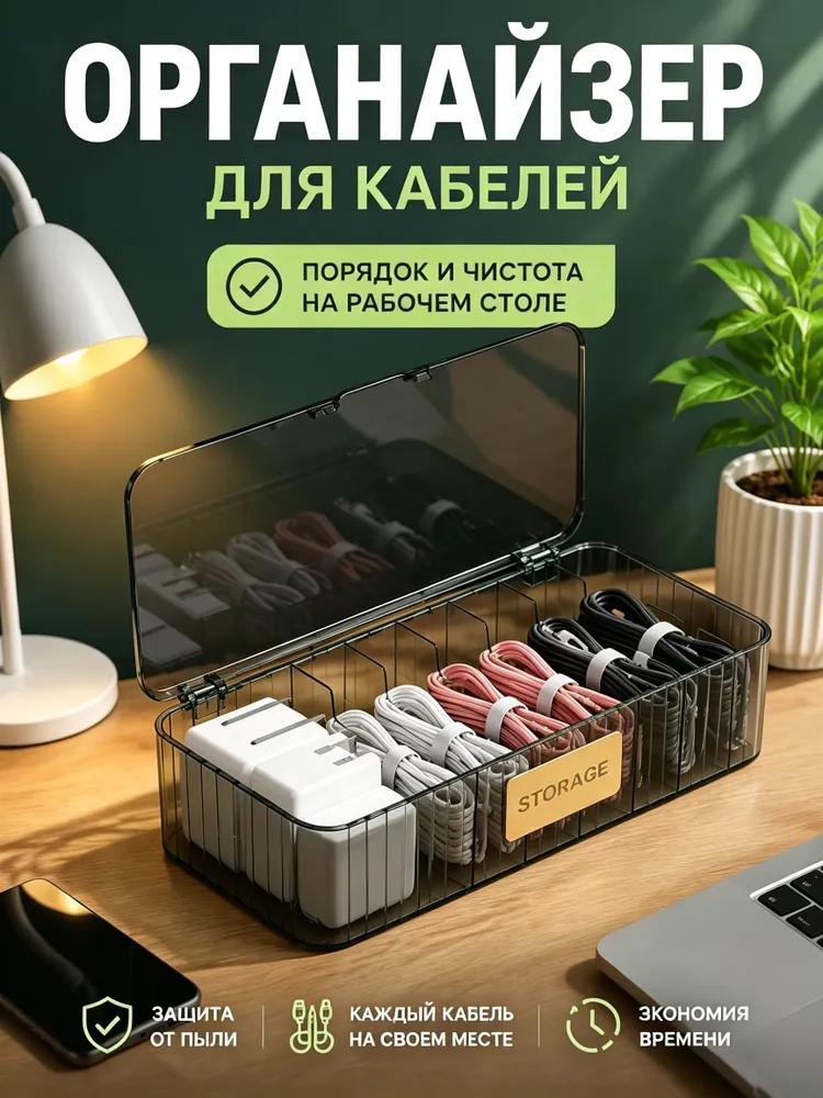 Organizer for storing wires, case for charging, cables, accessories