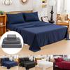 4pcs Bed Sheet Set Dust Proof Bedsheet Skin-friendly Soft Breathable Flat Sheets Anti Slip Fitted Sheets Mattres Protector Set Bedding Sets