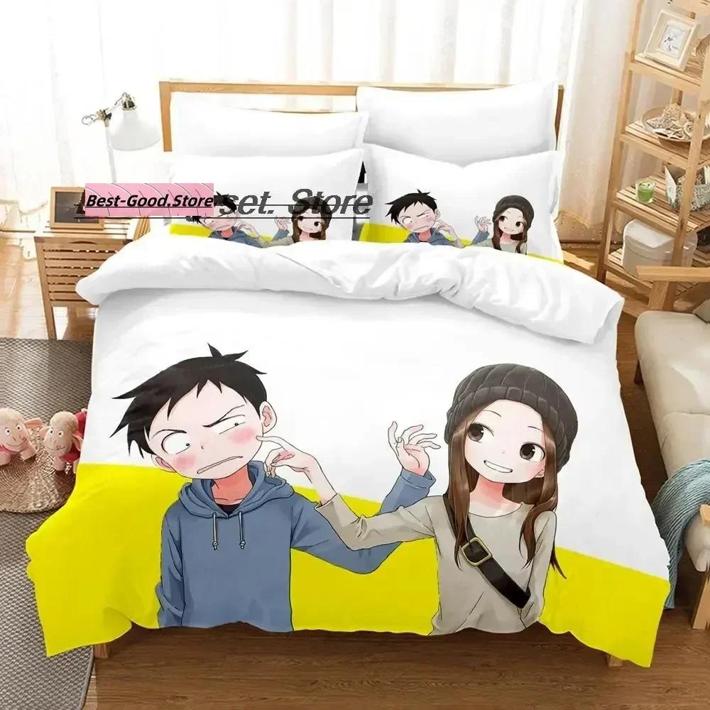 3D Master Takagi-san Постельное белье Комплект Пододеяльник Наволочка Односпальный Двуспальный Queen Super King Размеры Комплекты