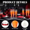 36 Pcs Clear Plastic Champagne Flutes 4.5 oz Disposable Toasting Glasses for Wedding, Christmas, Halloween, Birthday Party (Blac