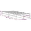 Solid Wood Bed Frame without Mattress White 90 x 200 cm Pine Wood