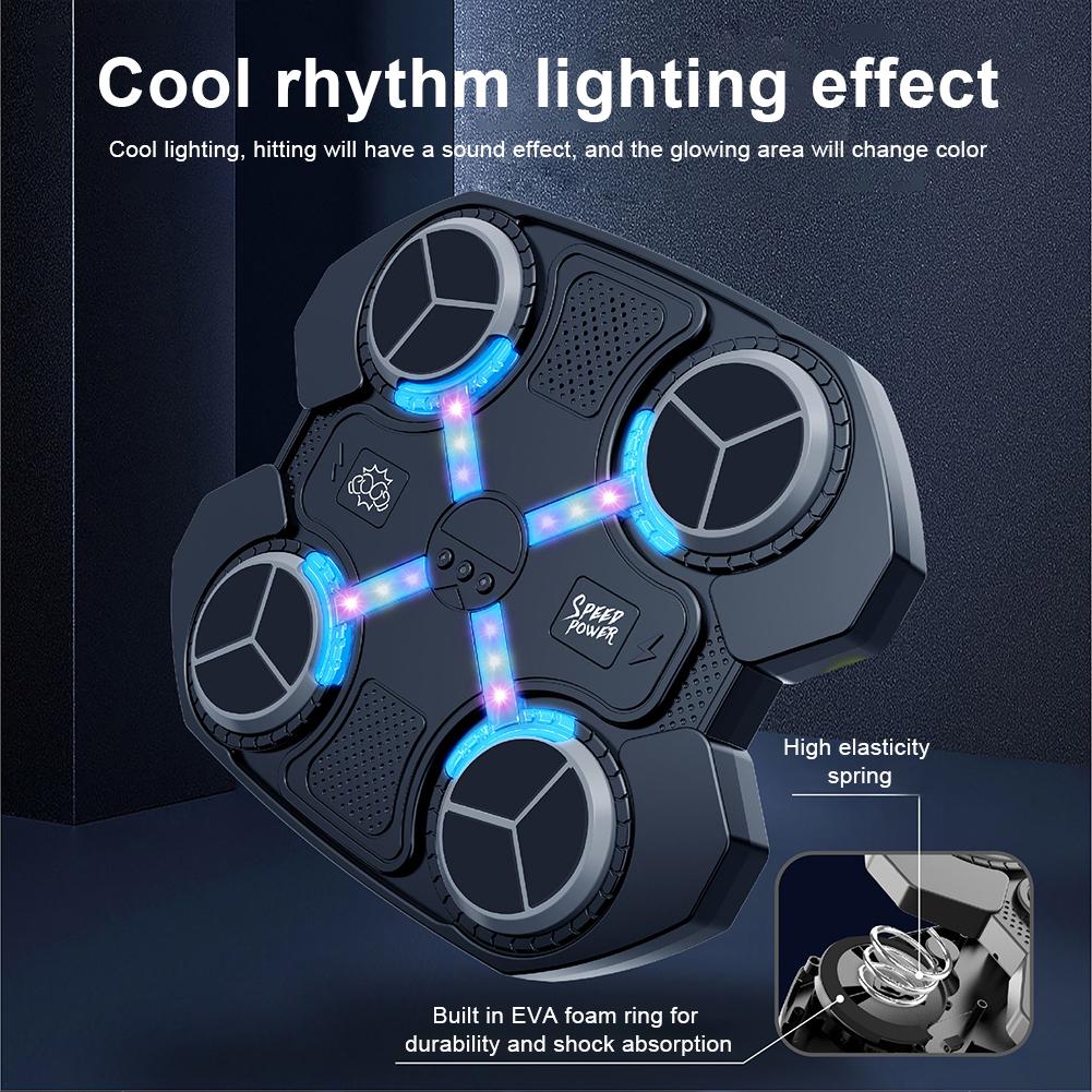 Умный музыкальный боксерский тренажер Настенная мишень для тренировок по боксу Детский спорт Фитнес RGB-подсветка Тренажер для бокса Домашнее оборудование для отработки ударов