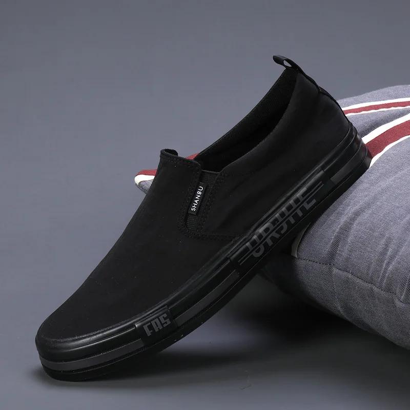 Мужская обувь Модные удобные кеды из парусины Дизайнерские низкие вулканизированные туфли для мужчин Нескользящая повседневная обувь Мужские лоферы Zapatos
