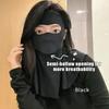 Женская маска для лица с защитой от солнца, с отверстием для питья, охлаждающая из ледяного шелка, УФ-защита, защита шеи для езды на велосипеде, уличные летние аксессуары