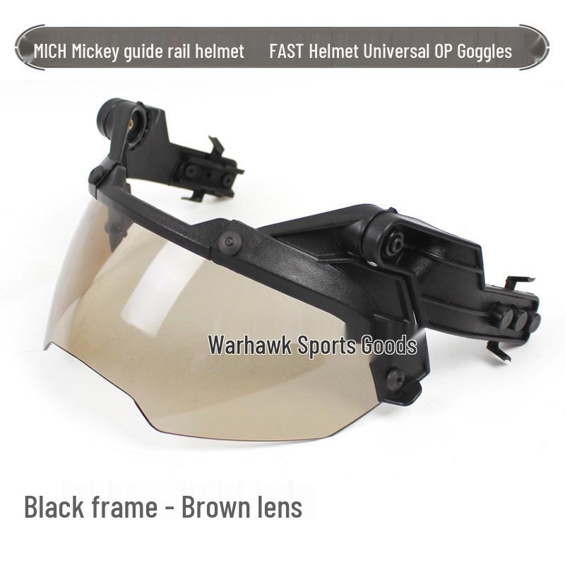Adjustable Tactical Helmet with Riot-Proof Goggles, Compatible with Myopia Glasses, MICH Style for CS and Cross-Border Operations.