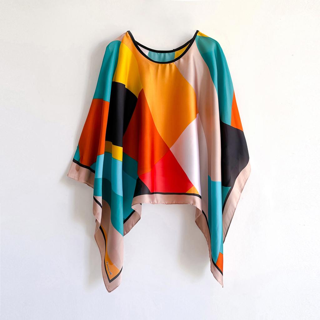 Шали Летний Пляжный Сексуальный Женский Модный Принт Шифон Свободная Блузка Солнцезащитный Комфортный Пончо Горячий