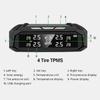 E-ACE K10 Солнечная TPMS Автомобильная система сигнализации давления в шинах Система контроля температуры шин Цифровой дисплей Автоматические системы охранной сигнализации с 4 датчиками