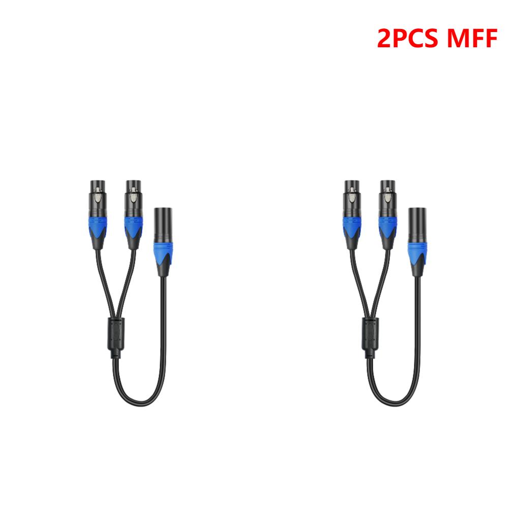 1-5pcs 50cm Female To 2 Male XLR Y Cable Microphone Splitter Cord Audio Micphone Cable Adapter for Amplifier Microphone Mixer