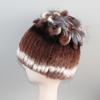 Russia New Winter Real Fur Beanies Hat Women 100% Genuine Real Rex Rabbit Hat Good Elastic Knitted Rex Rabbit Fur Caps