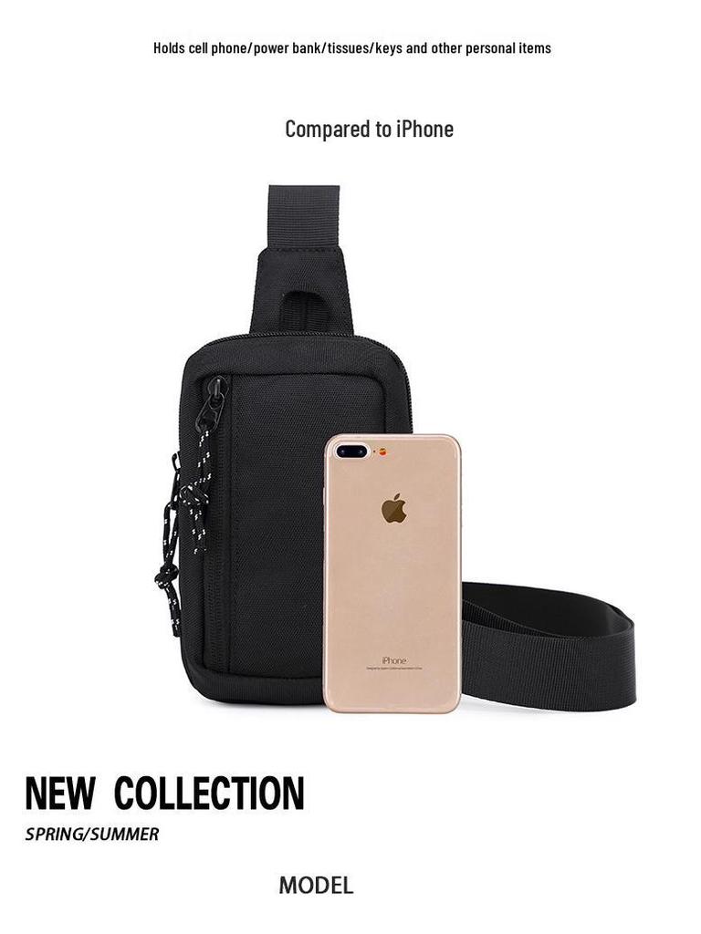 Мужская японская уличная сумка кроссбоди на грудь - Спортивная и модная поясная сумка-слинг
