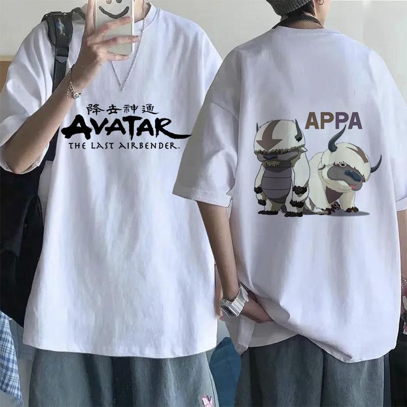 Модная футболка Mange Аватар: Последний маг воздуха Y2k Футболка Уличная одежда Аппа Йип Повседневная футболка Хип-хоп Харадзюку Футболки Топы Одежда