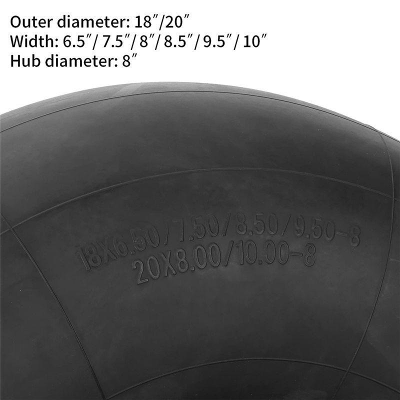 ABTU-Black Inner Tube Tire 18X8.50/9.50-8 20X8.0/10.0-8 TR13 For ATV Snowplow For Golfcart Replace Tubeless Outer Tire Cycling P