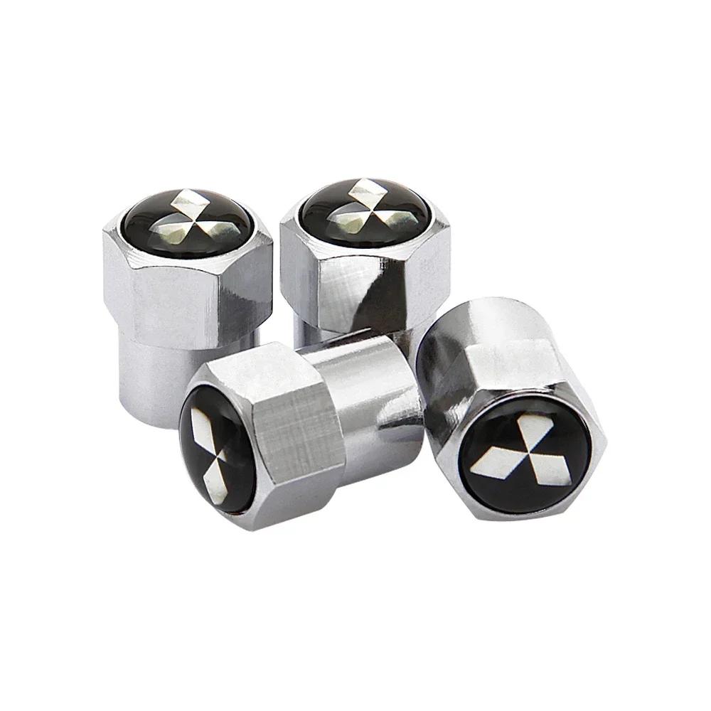 4PCS Alloy Car Tire Valve Caps Wheel Air Cover For Mitsubishi Ralliart ASX Eclipse Galant Mirage Montero EVO Xpander Colt L200