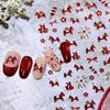 2026 Год Лошади Новогодние Наклейки на Ногти Красный Мультяшный Пони Счастливый Кот Удача Маникюр Наклейки DIY Украшение для Ногтей