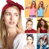Women's Fashion Elastic Solid Colors Headwrap Bowknot Headband Turban Rabbit Ears Hairband