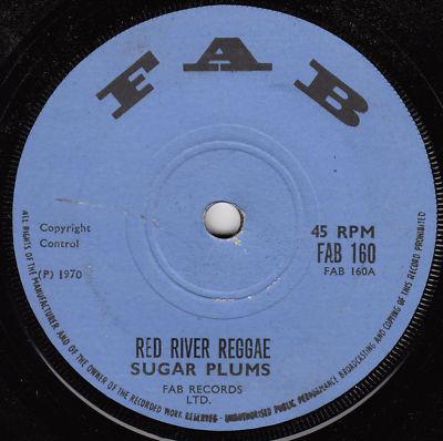 7-дюймовая пластинка SUGAR PLUMS Red River Reggae FAB160 Fab 1970 UK Reggae Ska Dub Б/у