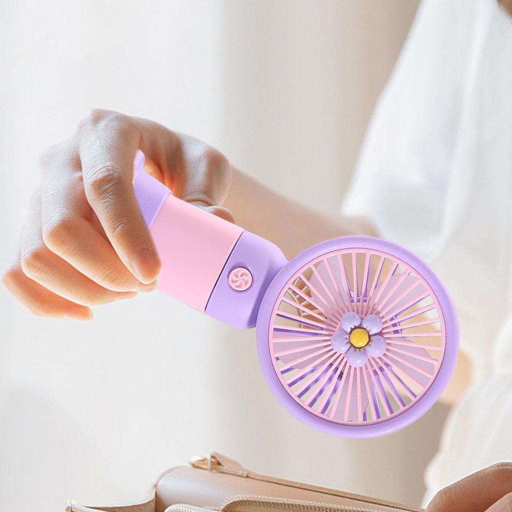 Ручной вентилятор Маленький карманный вентилятор Бесшумный электрический инструмент для охлаждения с сильным ветром Питание от USB для помещений, улицы, дома, путешествий, кухни