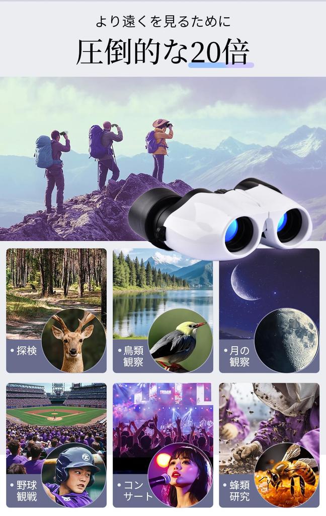 Бинокль с 20-кратным оптическим увеличением для живого и и весом всего Особенности Bak4 регулируемый FMC и стабилизация изображения для уменьшения движения Идеально подходит для