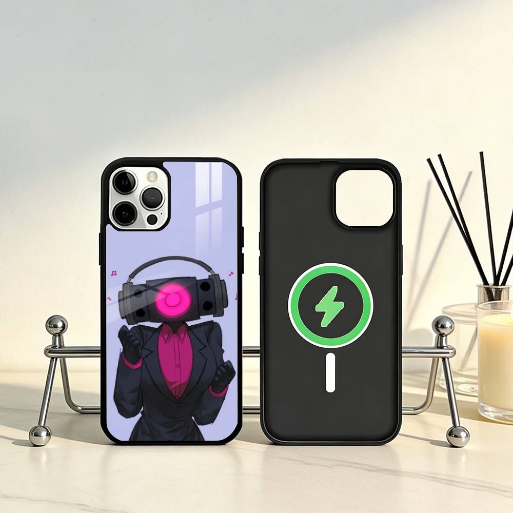 C-Cartoon S-Skibidi Toilet Phone Case For iPhone17,16,15,14,13,12,11 Plus,Pro Max Magnetic For Magsafe Wireless Charging