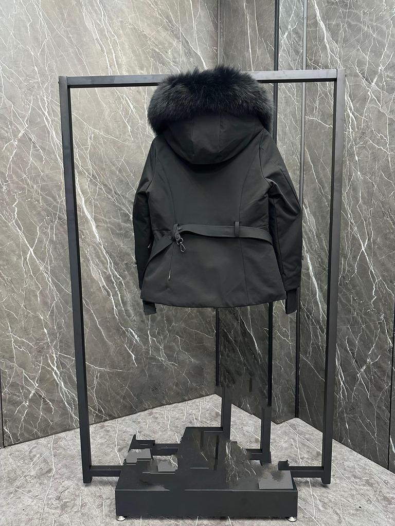 Dujia Женская приталенная лыжная куртка-пуховик с меховым воротником - Водонепроницаемое и теплое пальто