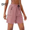 Женские летние шорты для йоги, повседневные, быстросохнущие, дышащие, спортивные, спортивные, с эластичной талией, на шнурке, для бега, фитнеса