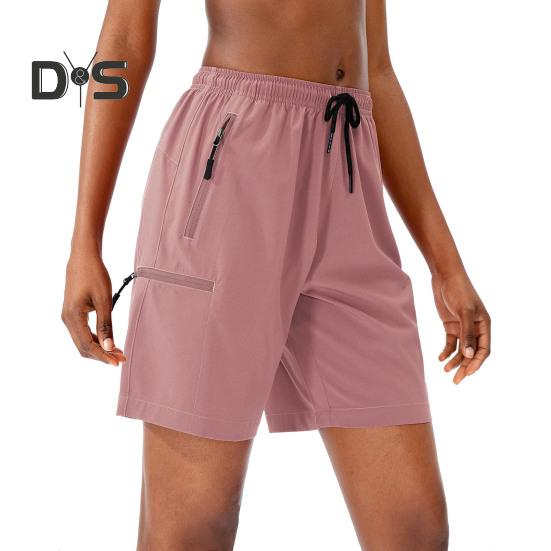 Женские летние шорты для йоги, повседневные, быстросохнущие, дышащие, спортивные, спортивные, с эластичной талией, на шнурке, для бега, фитнеса