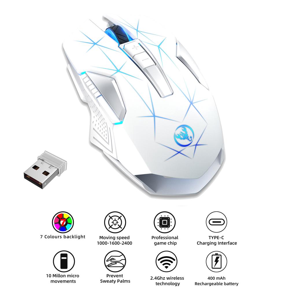 Wireless Keyboard and Mouse Set 2.4G Colourful Backlit Keyboard BT Wireless Office Gaming