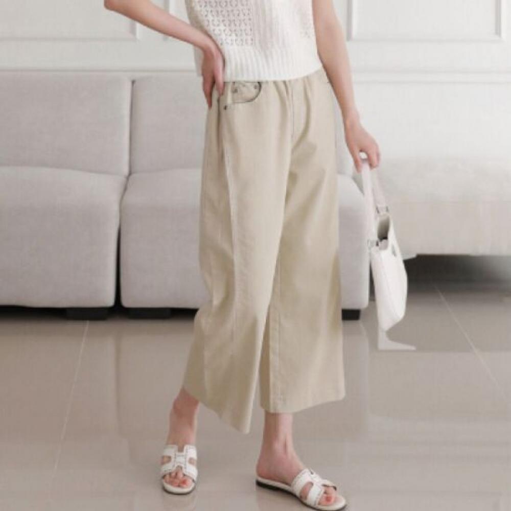 From Heart Women Side Pleat 9 Length Denim Pants 4 Colors