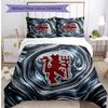 Manchester United Pattern Printed 3PCS Bedding Set Soft Skin-Friendly Washable Duvet Cover & Pillowcases Set All Season Bedroom