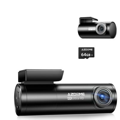 Видеорегистратор AZDOME M300S, передняя и задняя камера, задняя камера с вращением на 360 градусов, 4K