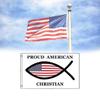 Proud American Christian Flag 3x5 Ft Fish Flag Jesus Christ Religious Symbol Usa