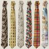 2024 Spring Original 8Cm Printed Tie Vintage Ins Men'S And Women'S Wide Edition Vintage Casual Animal Tie