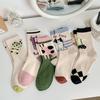 Funny Socks Fashion Harajuku Vintage Cotton Women Socks Casual Fashion Cartoon Printing Japanese Kawaii Girls Cute Socks