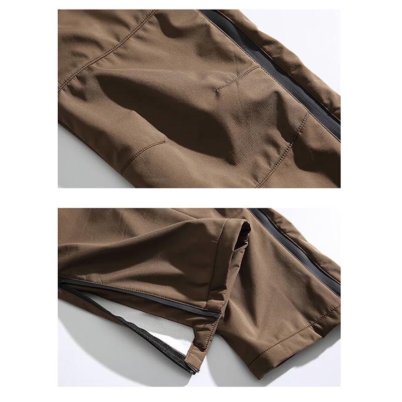 MaoRen Men's Fleece-Lined Straight-Leg Casual Pants