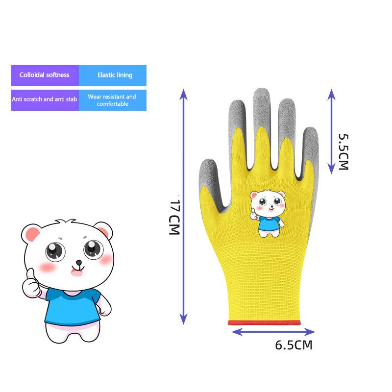 1 пара дышащих нескользящих перчаток для садовых работ, защитные перчатки для сбора ракушек, детские защитные перчатки, водонепроницаемые детские перчатки для садоводства