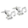 1 Pair Excavator Shape Cufflinks Man's Shirt Studs Silver Plated for Business Wedding Party
